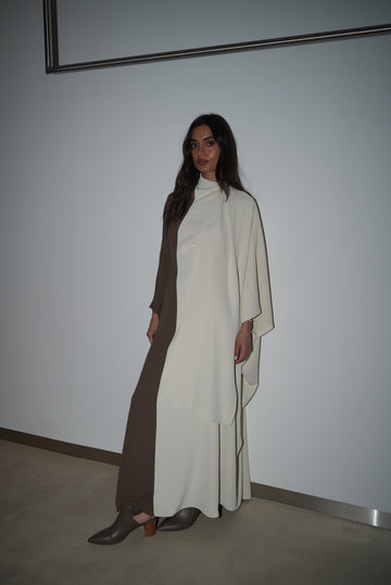 FASHIONABLE 2 COLOR LONG DRESS