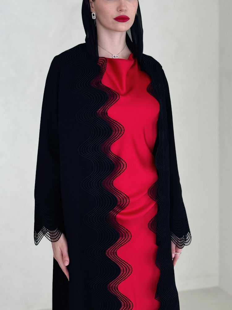 KNITTED STYLE LONG ABAYA 310
