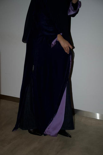 LONG VELVET WOMEN'S COAT