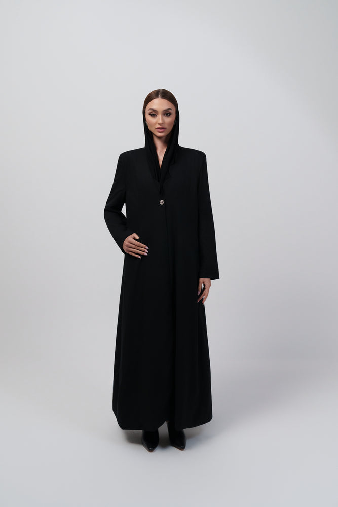 CURVED-NECK STYLE ABAYA