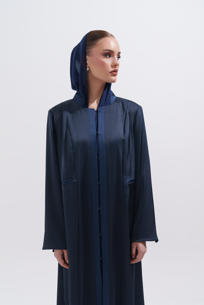 WOMEN CLOSE HOOK SILK ABAYA #011