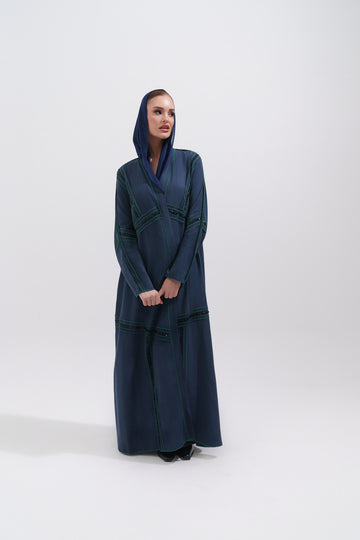 BEADED LINEN  ELEGANT ABAYA