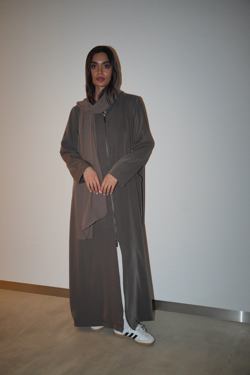 TURTLE NECK ZIPPER DRESS