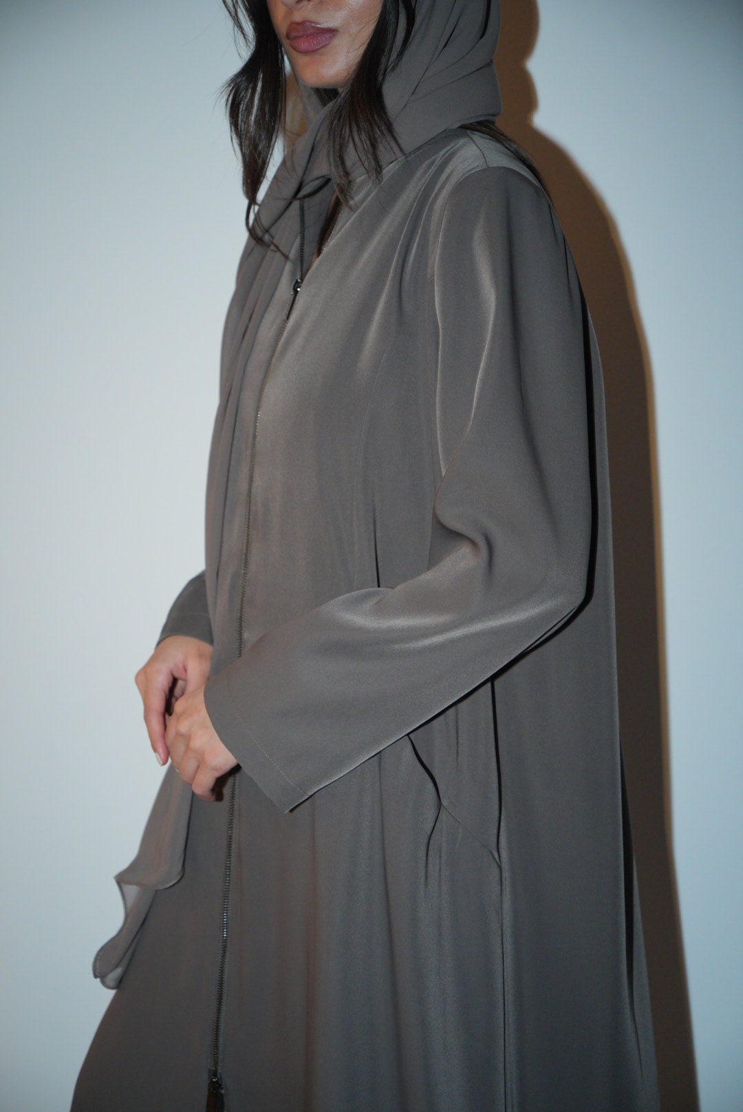 TURTLE NECK ZIPPER DRESS