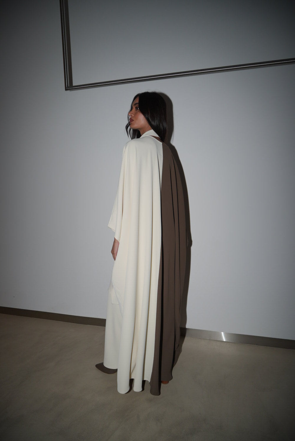 FASHIONABLE  2 COLOR LONG DRESS