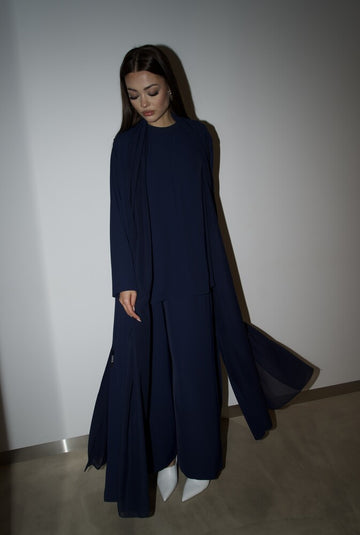 CHIFFON 4SET LOOSE ABAYA