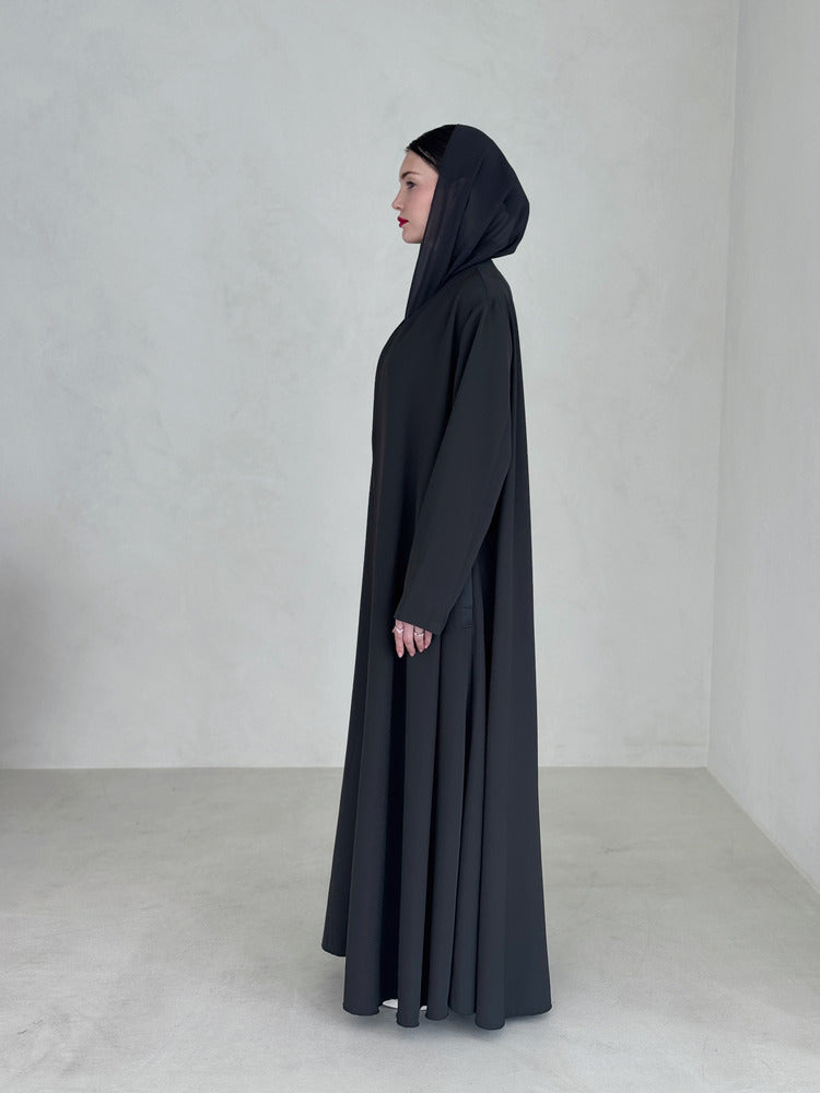 ABAYA BACK SLIT WITH POCKET 307