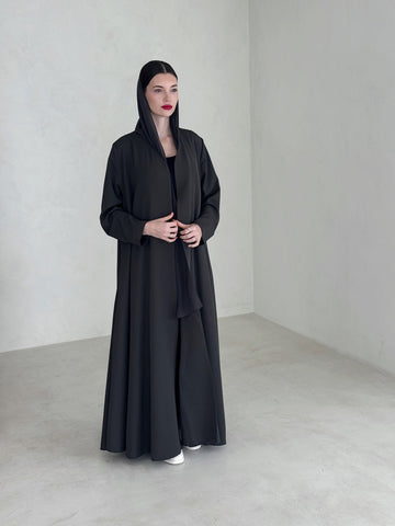 ABAYA BACK SLIT WITH POCKET 307