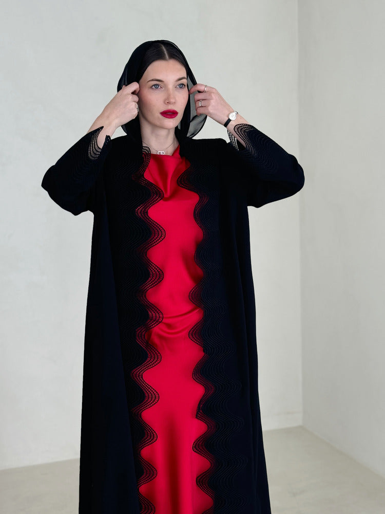 KNITTED STYLE LONG ABAYA 310