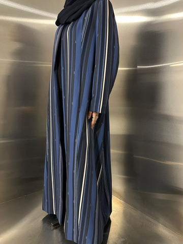 MIXED STRIPED ABAYA