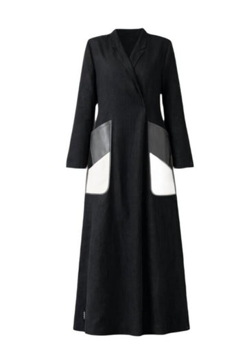 DAFA POCKET LEATHER COAT #009