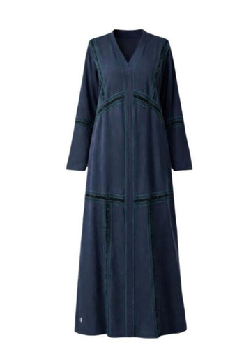 BEADED LINEN  ELEGANT ABAYA #010