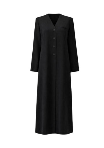 5 BUTTON LINEN ABAYA #013